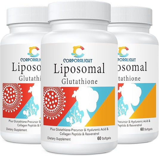 Liposomal Glutathione Softgels, Enhanced Absorption - Liposomal Delivery, Active Form L-Glutathione, Made in USA, Rich in Antioxidant Formula, Gluten Free, 180 Softgels
