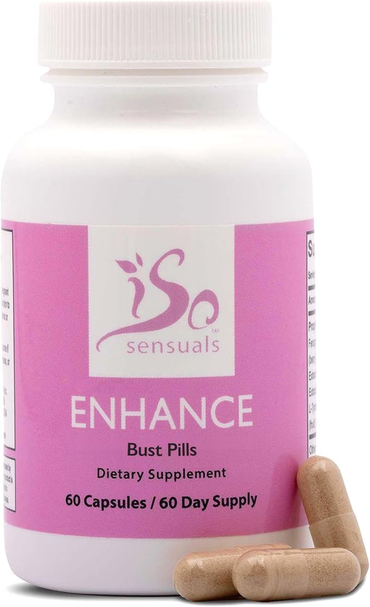 Enhance Breast Enlargement Pills - Breast Enhancement Pills for Women, Breast Enhancer, All-Natural Ingredients, 60 Capsules