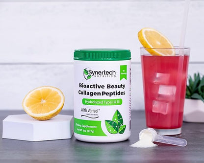 Bioactive Hydrolyzed Collagen Peptides Powder (90 Servings) | Type I & III with VERISOL & 18 Amino Acids | Non-GMO, Grass Fed, Gluten Free, Keto-Friendly