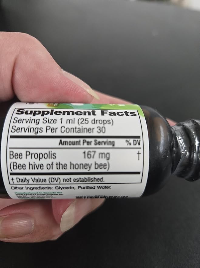 Organika Bee Propolis Tincture 30 ml: Vegan Propolis Extract - Throat and Breathing - Free of Gluten, GMO, & Artificial Flavors - 10 Day Prop Drops Supply