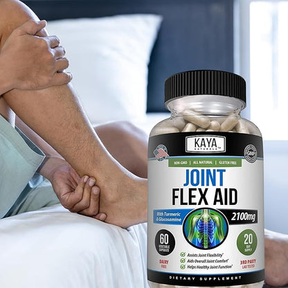 Kaya Naturals Mobility Flex Aid - Mobility Support Supplement for Men and Women - Turmeric Capsules - for Knee Support and Mobility Health (60 Count)