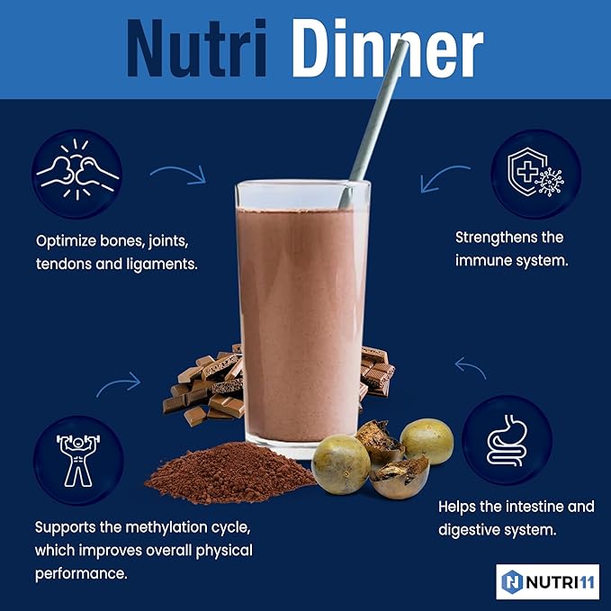 NutriDinner by Nutrillermo | Grass-Fed Collagen Protein Powder | Magnesium, B-Vitamins & Monk Fruit | Sleep, Recovery, and Wellness Supplement |