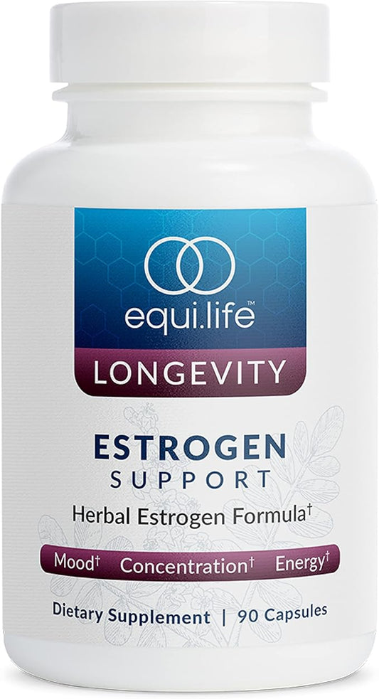Equilife - Estrogen Support, Herbal Hormone Support, Estrogen Supplement for Women, Promote Hormonal Balance for Women, Rich in Herbal Extracts, Non-GMO, Gluten-Free, Dairy- & Soy-Free (90 Capsules)