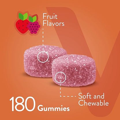 VITEEY Calcium Gummies with Vitamin D3 & Magnesium - Supports Bone Health, Immune Support, Energy and Muscle Function - Dietary Vitamin, for Men Woman and Teens, Chewable Fruit Flavored Gummy