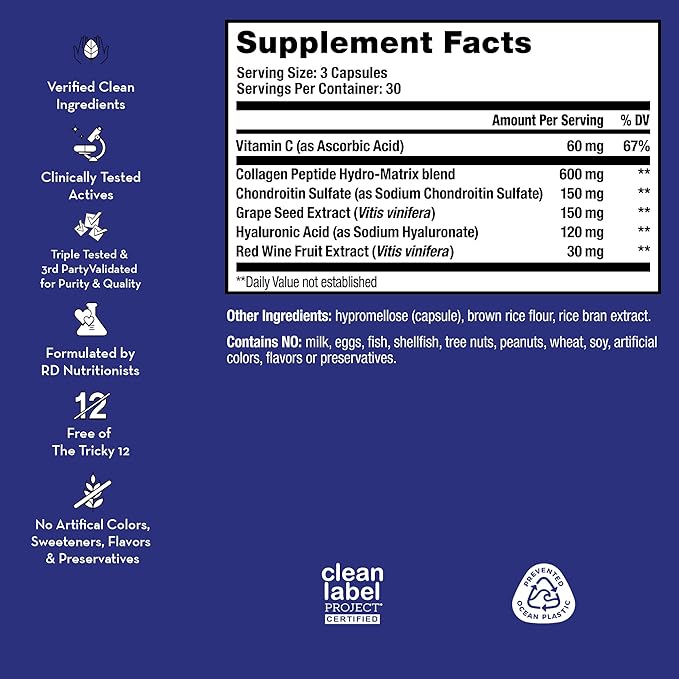 HUM Collagen Love Skin Supplement - Collagen Peptides w/Hyaluronic Acid & Vitamin C, Supports Firm Skin & Helps Minimize Signs of Aging - Supplements for Women and Men (90-Count)