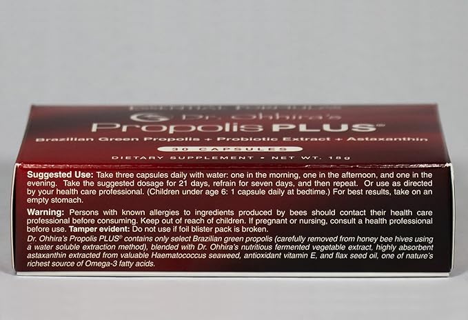 Dr. Ohhira's Propolis Plus 30 Capsules with Brazilian Green Propolis