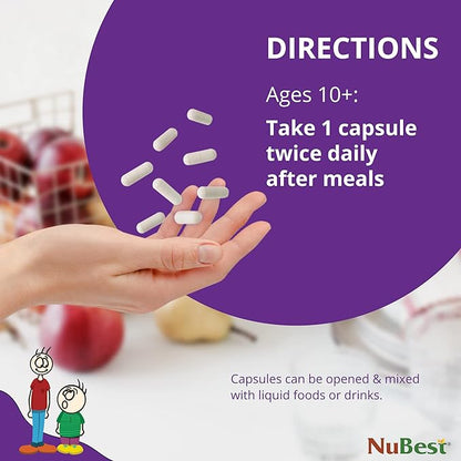 NuBest Tall 10+ - Height Growth Pills for Children (10+) & Teens Who Drink Milk Daily - 6 Pack