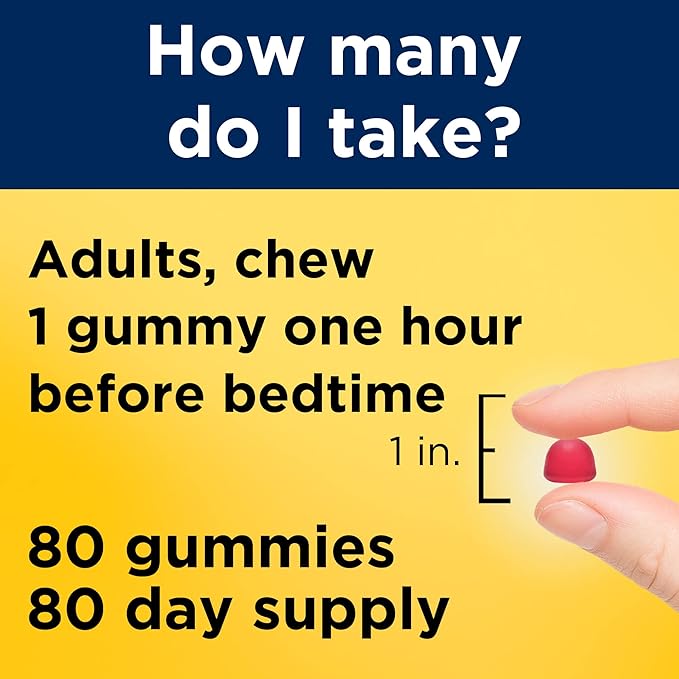 Nature Made Melatonin Gummies 2.5 mg, 100% Drug Free Sleep Aid for Adults, Melatonin Supplement 80 Count, 80 Day Supply