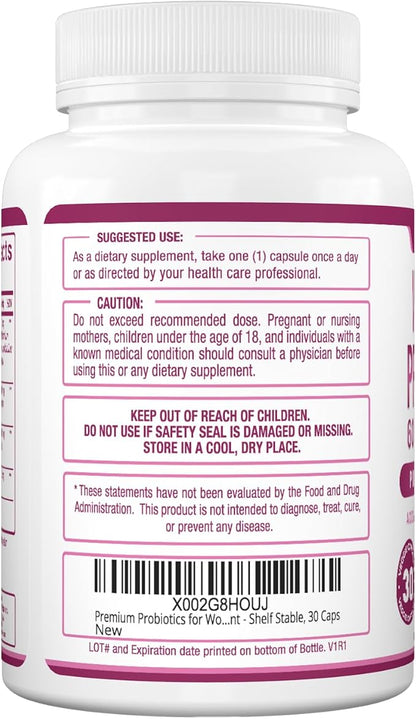 Purely Optimal Premium Probiotics (Various Types) with Organic Prebiotics & Digestive Enzymes (30 Count (Pack of 1), Unflavored)