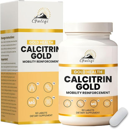 Calcitrin Gold - Calcitrin Gold Pastillas 𝐏𝐚𝐫𝐚 𝐃𝐨𝐥𝐨𝐫 𝐃𝐞 𝐀𝐫𝐭𝐫𝐢𝐭𝐢𝐬, Support for Bone Health, 60 Tablets