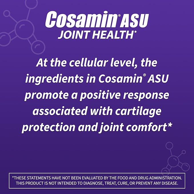 Nutramax Cosamin® ASU Joint Health Supplement with Glucosamine, Chondroitin & ASU for Men’s & Women's Joint Health, 230 Capsules