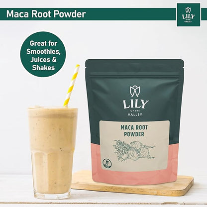 Lily of the Valley Maca Root Powder - Great Superfood for Breakfast, Smoothies & Baking - Premium Grade - Gelatinized for Easy Digestion - Vegan & Gluten-Free - Packed in Resealable Pouch (8oz, 226g)