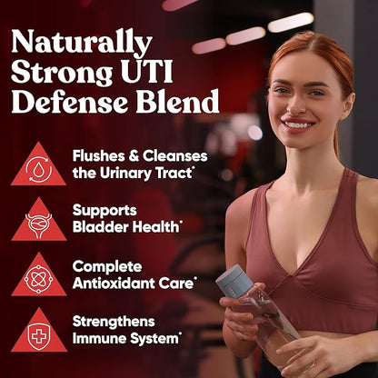 9-In-1 Killer Cranberry Pills for Women – UTI Defense Blend with Clinically Studied Ingredients – 9 Extract Urinary Tract Supplement – Pine Bark, Propolis, Vitamin D & More – 60 Fast-Acting Capsules