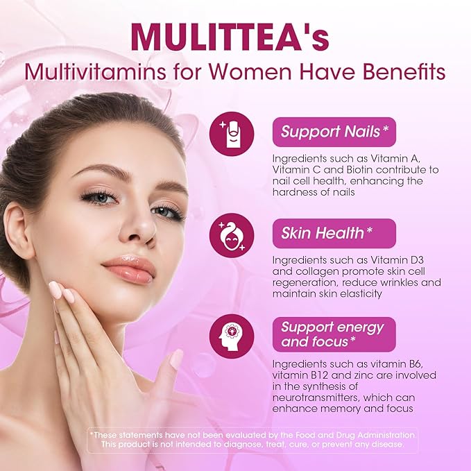 Multivitamin for Women-Methylated Multivitamin for High Absorption-with 30+ Nutrients-Hair, Skin and Nails Vitamins for Women-with Vitamins A,C,E, Biotin-Bloom Energy and Help Focus-60 Count
