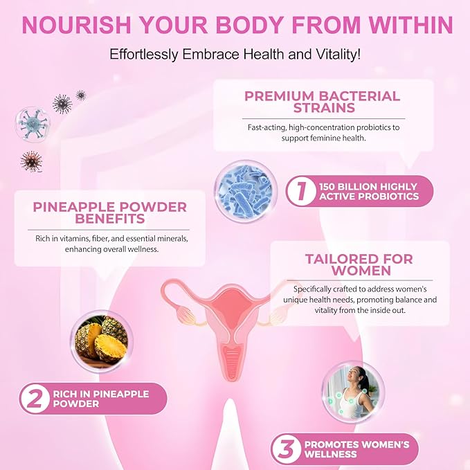 2 Pack Vaginal Probiotics Health Gummies, Premium Feminine Balance Gummies, Probiotic Gummies for Prenatal & Postnatal Women, Revitalize Vaginal Health, Immune Defense, Optimize PH Balance