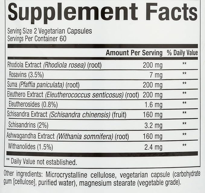 WomenSense AdrenaSense by Natural Factors, AdrenaSense, Herbal Supplement for Adrenal Support and Stress Relief, Vegan, Non-GMO, 120 Capsules