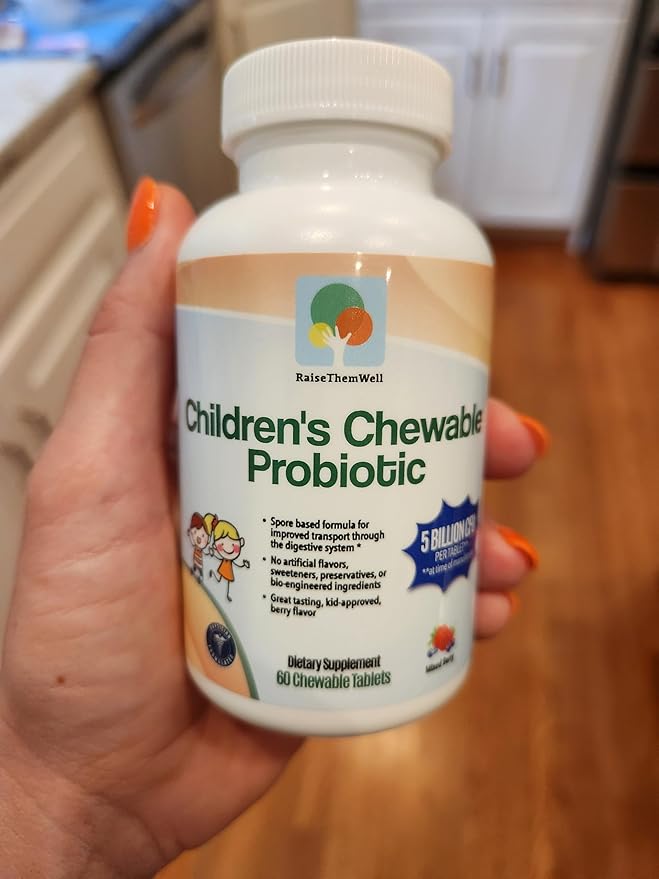 Children’s Probiotic, Chewable Gut Health Tablets for Kids, Supports Digestion, Immunity & Nutrient Absorption, No Artificial Additives, Mixed Berry, 60 Servings