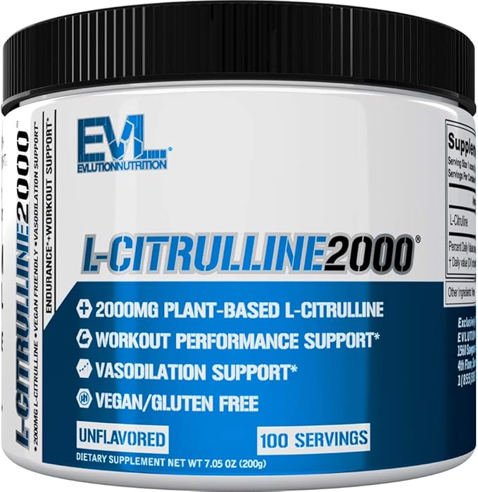 L-Citrulline2000 Nitric Oxide Pre Workout Powder - High Strength L Citrulline Powder for Enhanced Muscle Strength and Intense Pumps - Plant Based Nitric Oxide Booster - Unflavored