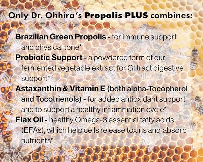 Dr. Ohhira's Propolis Plus 30 Capsules with Brazilian Green Propolis