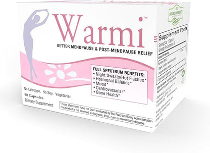 Lane Innovative - Warmi Menopause Support for Women, Natural Relief for Menopause & Beyond with Organic Maca Root, No Soy, No Estrogen (90 Servings)