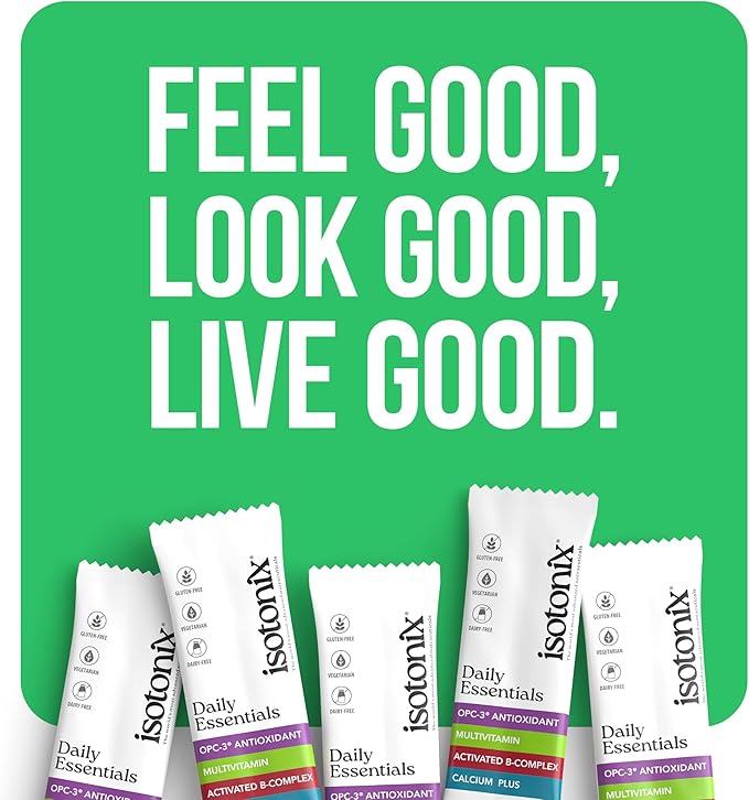 Isotonix Daily Essentials Packets – Antioxidant Supplements with OPC-3, Multivitamin, B-Complex & Calcium Plus – Gluten-Free, Non-GMO, Fast Absorption Vitamins for Energy, Immunity, and Bone Health