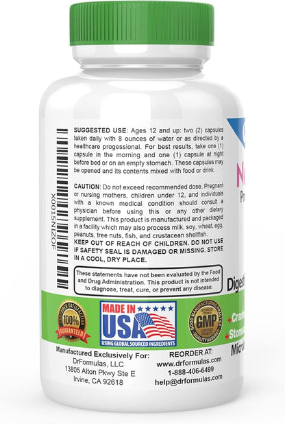 DrFormulas Cranberry Probiotics for Women Vaginal Health & Urinary Tract with Fiber Prebiotic & D Mannose | Nexabiotic Feminine Health, Vaginosis with Lactobacillus Acidophilus for Yeast, 60 Capsules