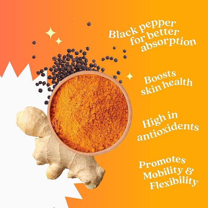 BeLive Omega 3 & Turmeric Gummies for Brain, Heart, Eye and Inmmune System, Mobility Support