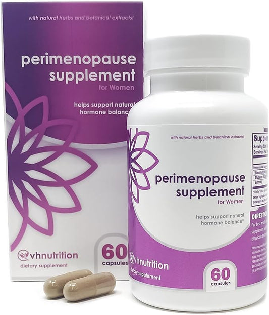 VH Nutrition Perimenopause Supplement for Women | Estrogen Support* Extra Strength Hormone Balance* for Her | Easy to Swallow Pills