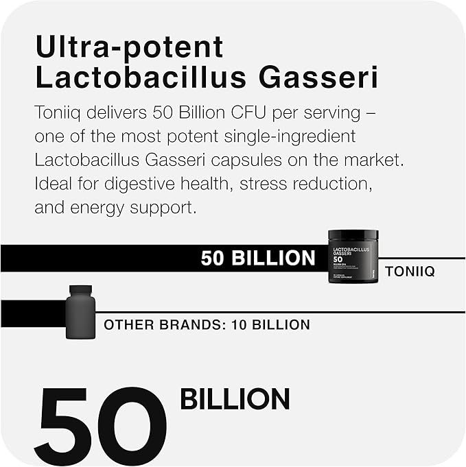Lactobacillus Gasseri - Ultra High Strength 50 Billion CFU - Delayed Release Capsules - Made with Prebiotic Inulin Fiber - Supports Digestive Health & Gut Flora - Third-Party Lab Tested - 60 Capsules