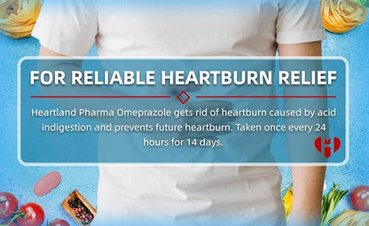 | Omeprazole 20mg | Heartburn Relief Medicine | Delayed Release Acid Reducer Tablet | Antacid Tablets for Acid Reflux | 42 Count | 2-Pack