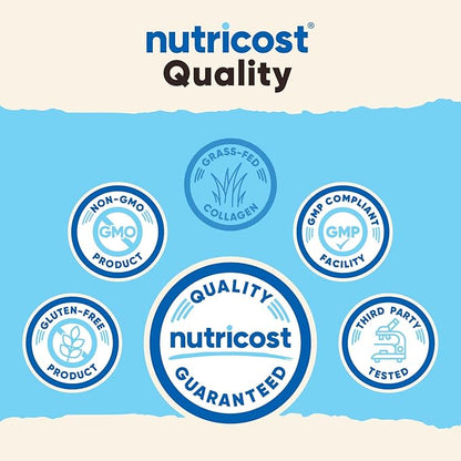 Nutricost Collagen Peptides Powder 4 oz (Unflavored) Type I, Type III Collagen - Grass-Fed, Gluten Free and Non-GMO