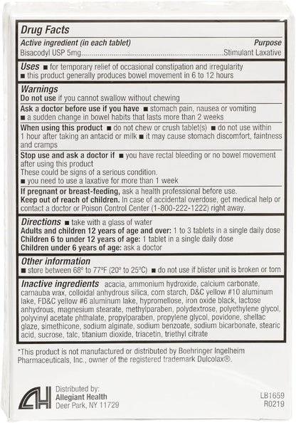 HealthA2Z Laxative Bisacodyl 5mg | Gentle and Fast Overnight Relief for Constipation (75 cout (Pack of 3))