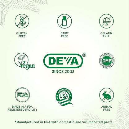 DEVA Vegan Biotin Supplement 6000 mcg – Easy-to-Swallow Vitamin B7, Tiny Tablets, 90 Count