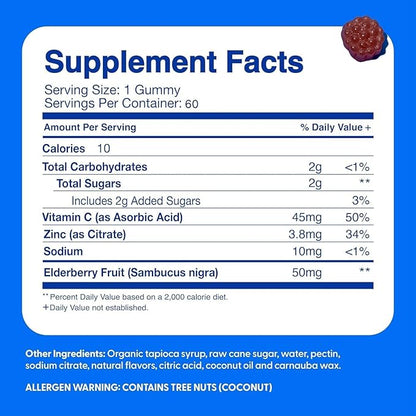 Feel Great Immune Support for Kids | Vitamin C Zinc & Elderberry Gummies | Sambucus Nigra Immunity Multivitamin | Vegetarian | 60 Day Supply