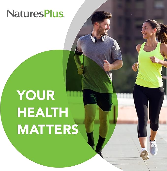 Natures Plus Biotin & Folic Acid (Methylfolate), Sustained Release - 30 Vegetarian Tablets - Vitamin B7 & Vitamin B9, Supports Hair Growth, Energy Booster, Prenatal Vitamin - Gluten-Free - 30 Servings