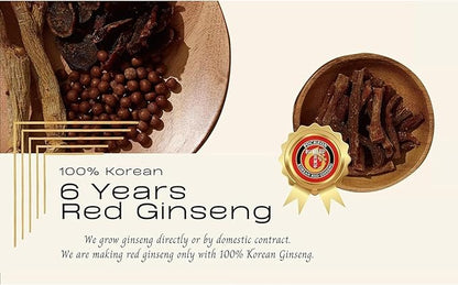 Pocheon 200g(10ea X 20g) 6Years Sliced Korean Panax Red Ginseng Roots with Honey, Saponin, Natural Immune Support