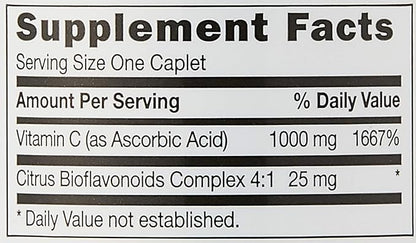 GNC Vitamin C 1000mg, 90 Caplets, Provides Immune Support