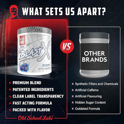 Blast X Advanced Pre Workout Powder, Intense Energy Booster Preworkout for Men & Women, Natural Caffeine + ZumXR®, Beta Alanine, Citrafuze™, L-Citrulline & Taurine for Strength, Focus & Endurance