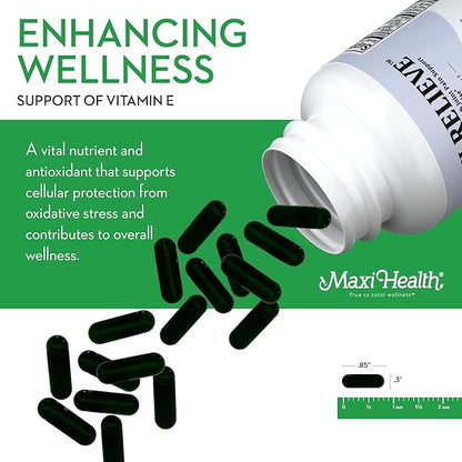 Maxi Health Relieve Joint Support Supplement with Turmeric and Boswellia Serrata, Quick-Acting Support After Exercise, Vegetarian Non-GMO Bone & Joint Health Supplement for Men & Women, 60 Capsules