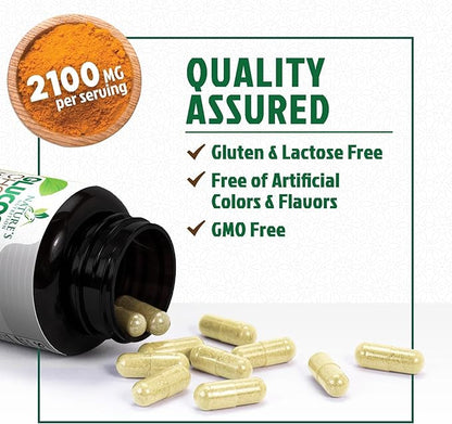 Glucosamine Chondroitin MSM 2100mg Complex - Joint Support Supplement for Joint Mobility & Comfort For Men and Women with Turmeric & Boswellia, Triple Strength Glucosamine Supplements - 240 Capsules