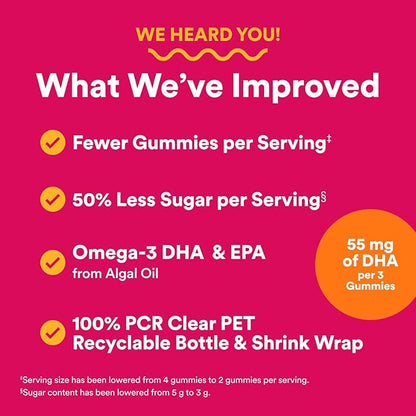 SmartyPants Women's Multivitamin Gummies - Improved Formula: Omega 3 (DHA/EPA), Methylfolate, CoQ10, Vitamin D3, C, Vitamin B12, B6, A, K & Zinc, Inositol, Gluten Free, 120 Count (40 Day Supply)