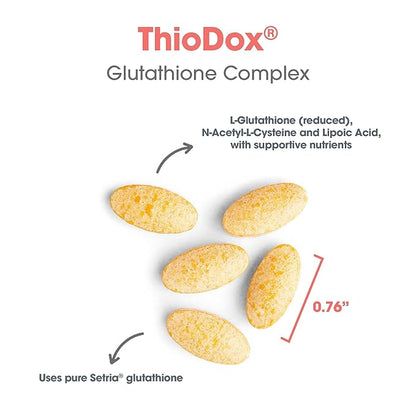 Allergy Research Group ThioDox Supplement - Glutathione Complex, L-Glutathione with Vitamin C, NAC, Alpha Lipoic Acid, Tablets - 90 Count