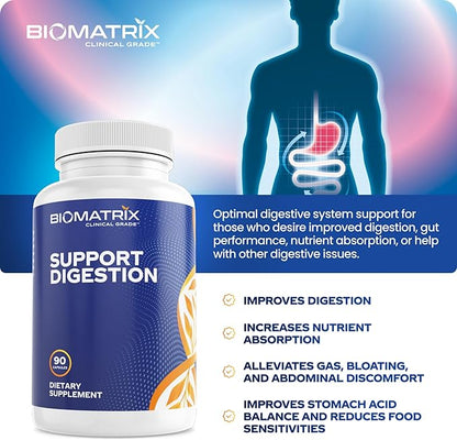 Digestive Enzymes Supplement (90 Capsules) Support Digestion - with Purified Bile, Pancreatin, Plant Enzymes, Ox Bile, Betaine HCL, Support Digestion of Fats Carbohydrates and Proteins
