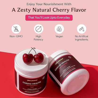 Life's Fortune L Arginine L Citrulline Supplement Powder - High Potency Nitric Oxide Supplement Booster with Natural Cherry Flavor (20 Servings (Pack of 1)