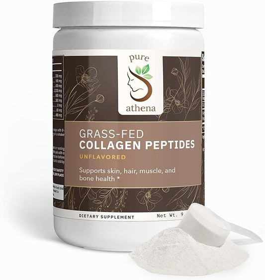 Type I & III Unflavored Collagen Powder - Grass Fed Collagen Peptides for Joint Support, Bone Health, Hair, Skin, & Nails - Hydrolyzed Collagen, Zero Sugar, Dairy & Gluten Free (14 Servings)