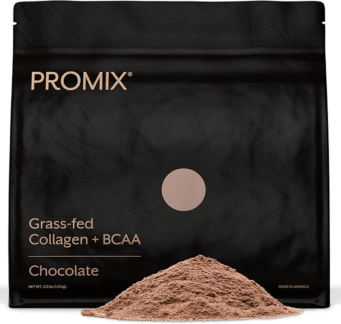 Promix Hydrolyzed Collagen Peptides with BCAA - Grass Fed Collagen for Bone, Skin, Nail, and Joint Support - 39 Servings
