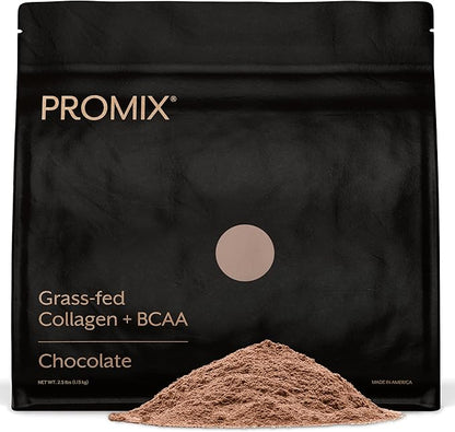Promix Hydrolyzed Collagen Peptides with BCAA - Grass Fed Collagen for Bone, Skin, Nail, and Joint Support - 39 Servings