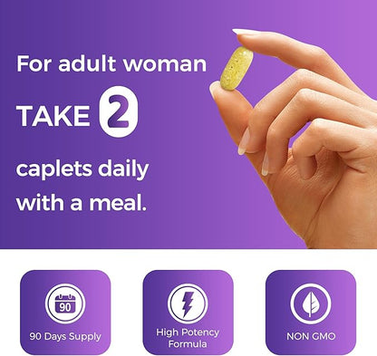Vitamin World Ultra 360 Multivitamin for Women, Women's Multivitamin with Herbs & Collagen for Hair, Skin & Nails, Supplement with Iron, Vitamin A, B, C, D, E for Energy & Immune Support, 180 Caplets