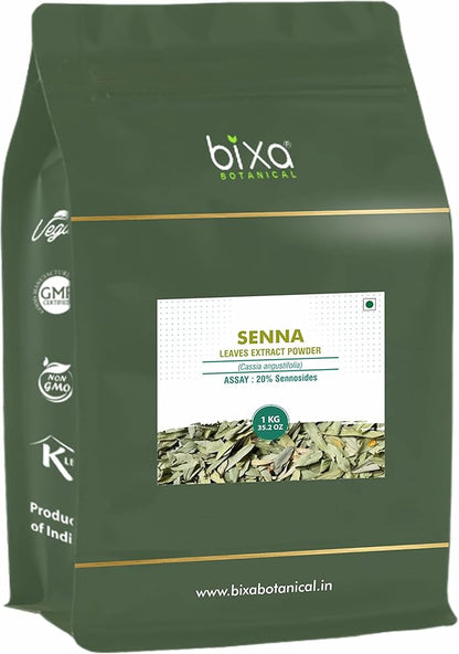 bixa BOTANICAL Senna Leaves Powder (Cassia angustifolia), Natural Herbal Laxative | Relief from Occasional Constipation | Gluten Free, Non-GMO, Steam Sterlized, Vegan, 100% (35.2 Ounce (Pack of 1))
