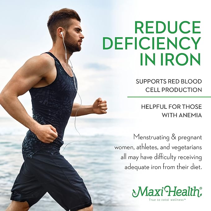 Maxi Health Women, Men and Kids Liquid Iron Supplement - 15 mg Per ML Berry Flavored - High Potency - Easy to Mix for Immediate Absorption - Increase Energy Without Nausea - 2 fl Ounces